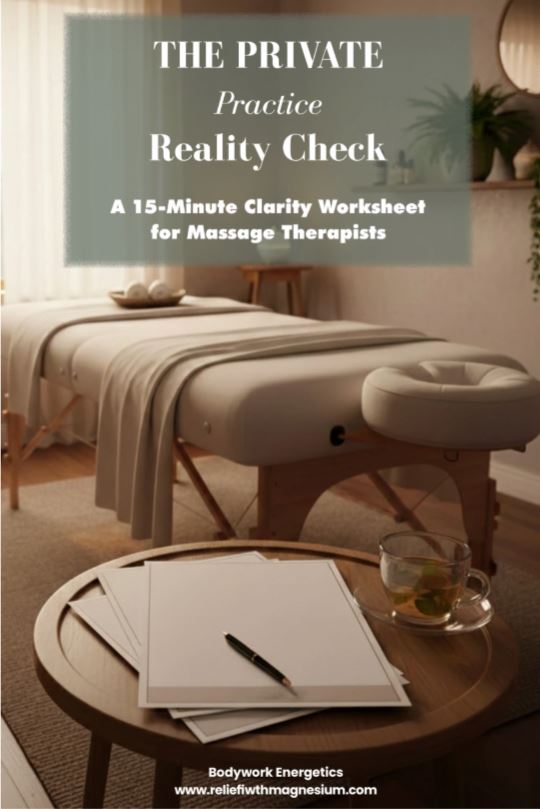 The Private Practice Reality Check  A Free 15-Minute Clarity  Worksheet for Massage Therapists
