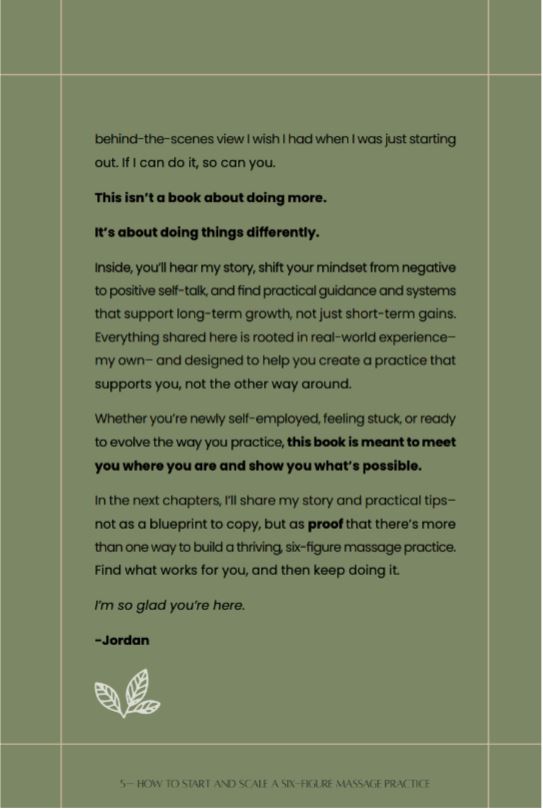 How to Start and Scale a Six-Figure Massage Practice Playbook